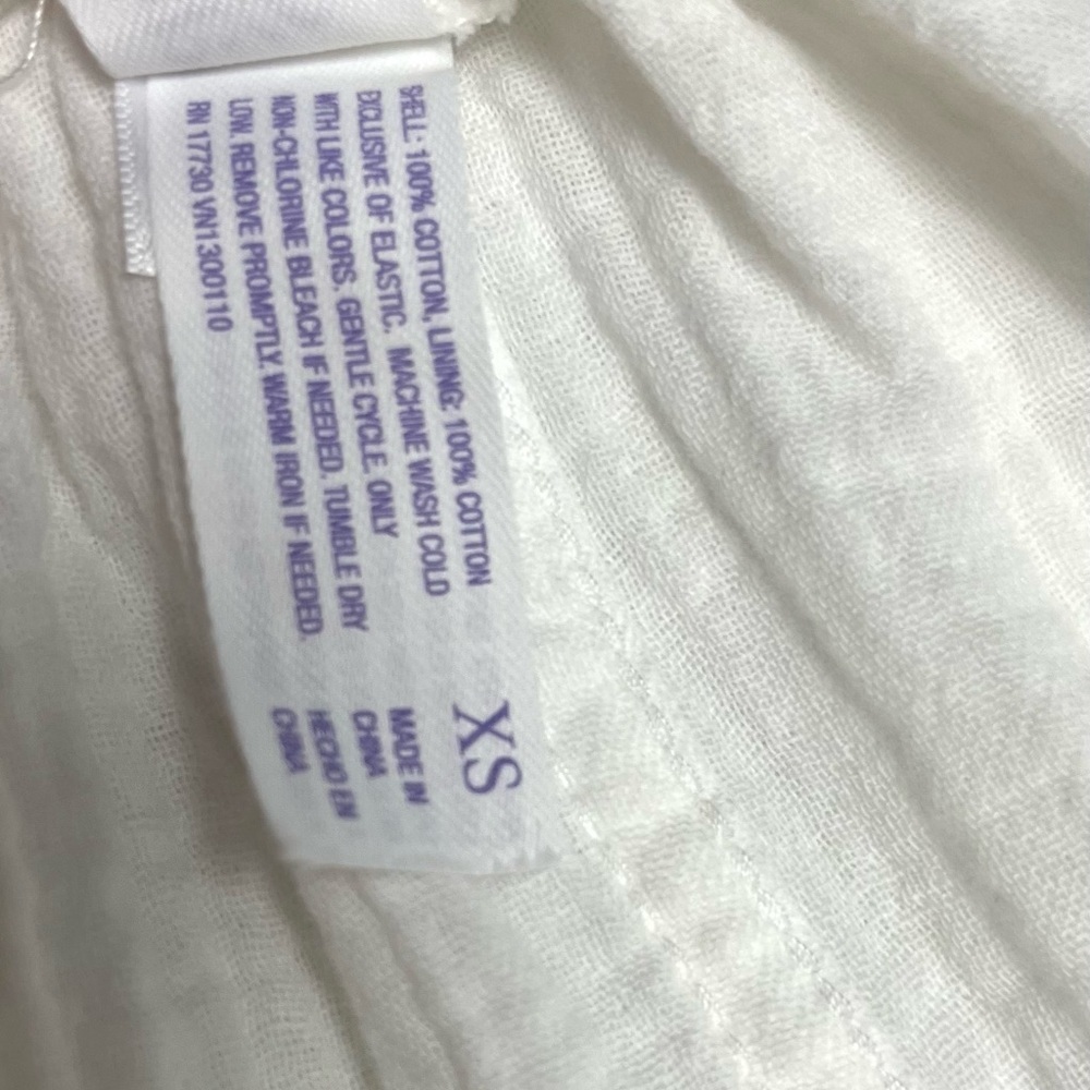 Stars Above 100% Cotton Midi Sleep Dress White Gauzy Fabric With Pockets 
Sz XS - Picture 8 of 8